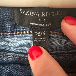 Banana Republic Women's High-Rise Jeans - Dark Blue
